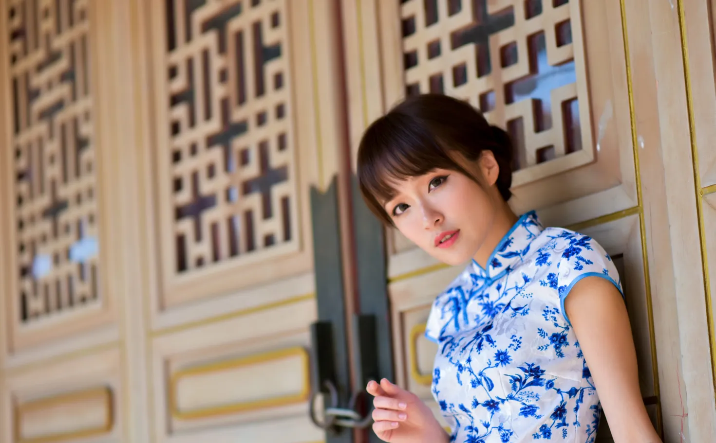 [爱美足] NO.189 繆婉瑜 碎花短旗袍高跟美腿 街拍#[68P]-6