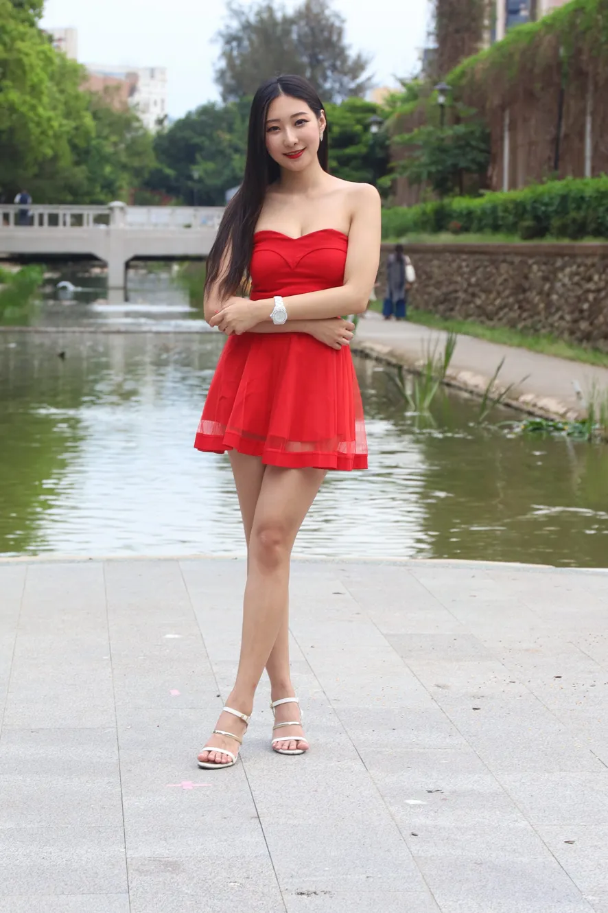 [Mzsock] NO.132 Wu Caijie’s small dress with high legs and beautiful legs street photography#[49P]-7