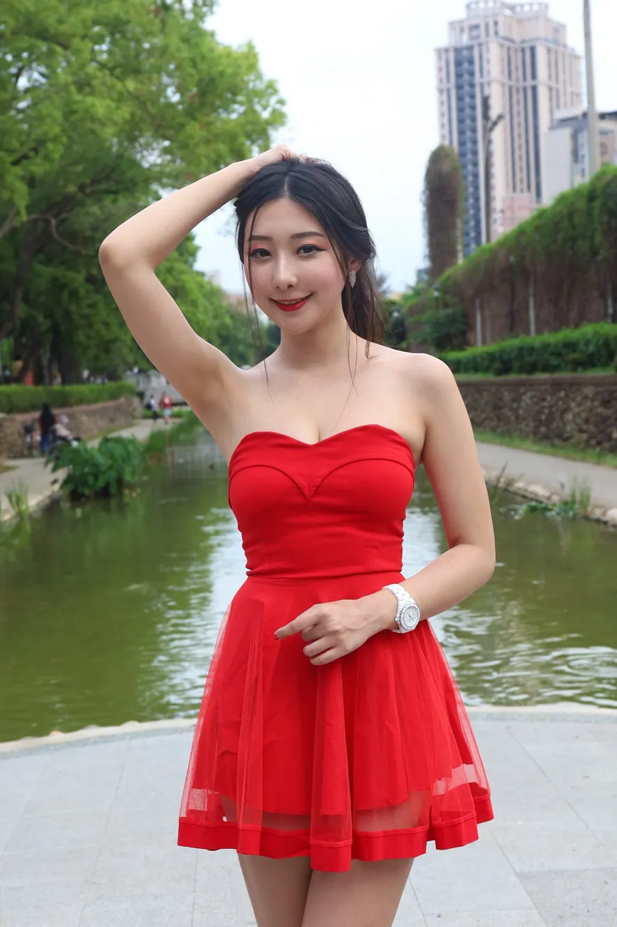 [Mzsock] NO.132 Wu Caijie’s small dress with high legs and beautiful legs street photography#[49P]-5