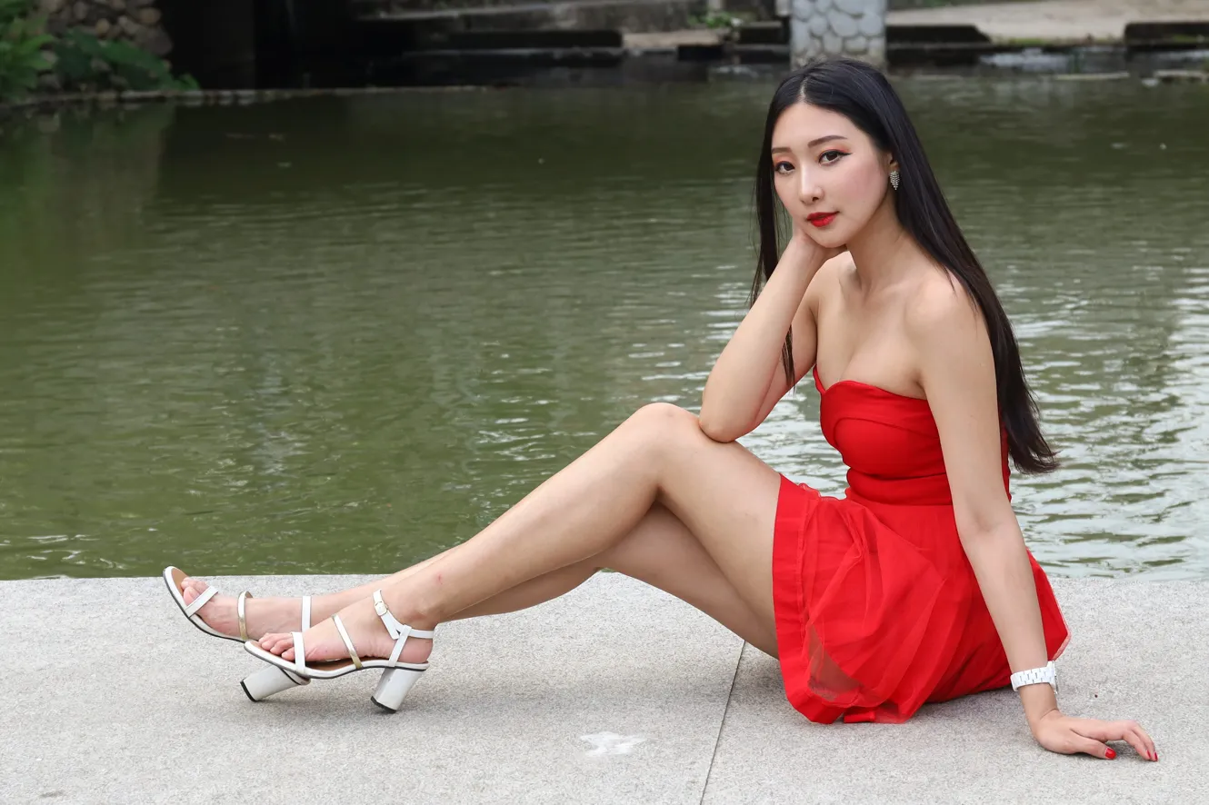 [Mzsock] NO.132 Wu Caijie’s small dress with high legs and beautiful legs street photography#[49P]-8