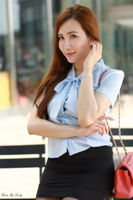 [爱美足] NO.041 Dora OL黑丝 高跟美腿旅拍 街拍#[106P]-9