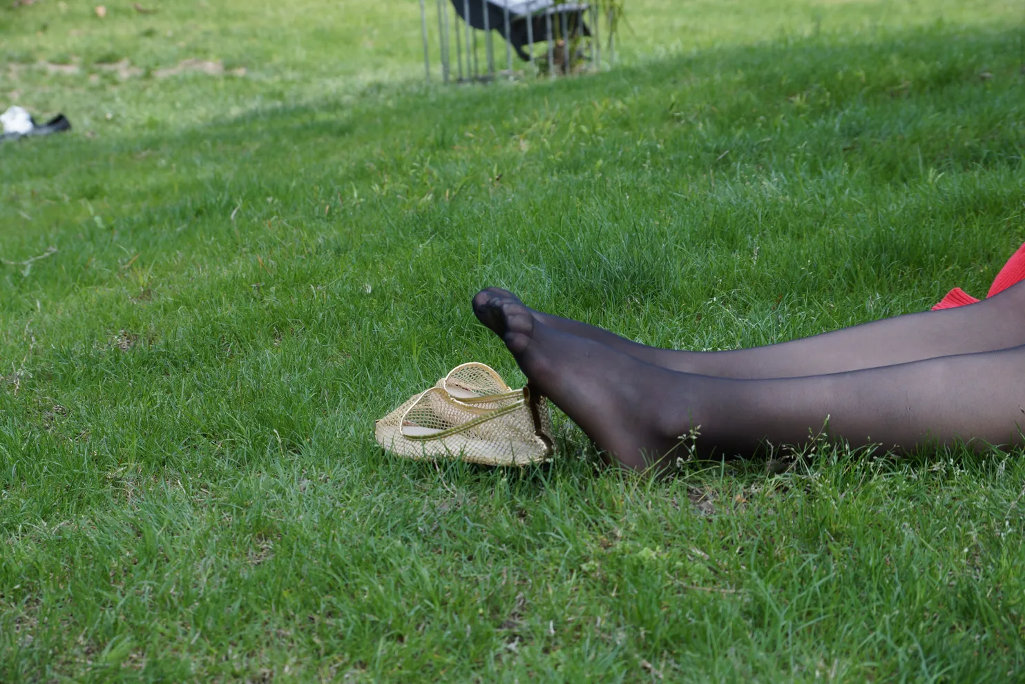 [爱美足] NO.031 草地上的长黑丝 街拍#[56P]-10