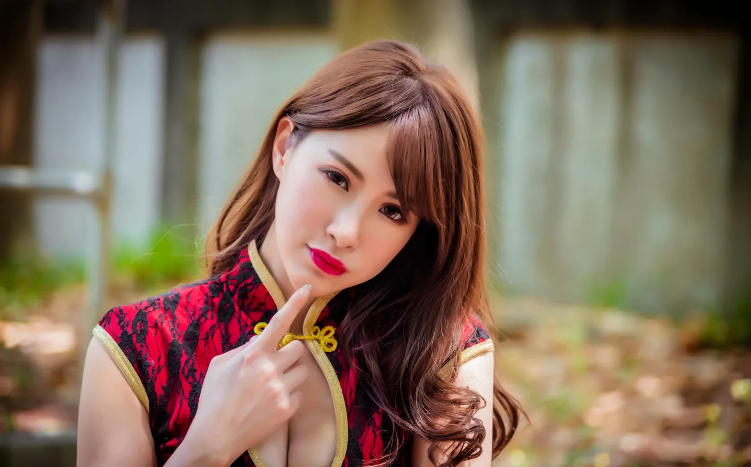 [爱美足] NO.177 邬育锜 红花短旗袍高跟美腿 街拍#[105P]-2