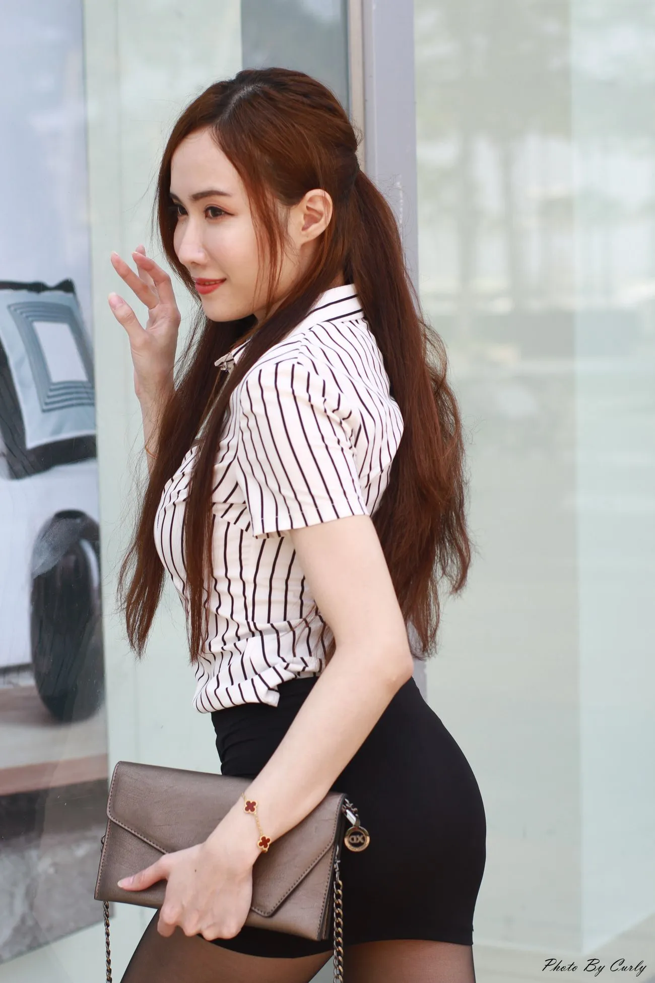 [爱美足] NO.073  Dora妍希 OL黑丝高跟美腿 街拍#[82P]-7