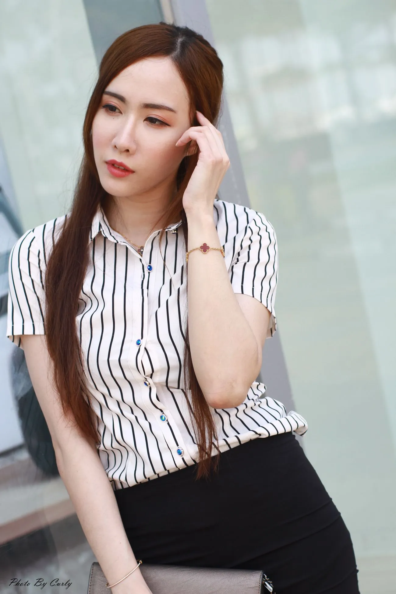 [爱美足] NO.073  Dora妍希 OL黑丝高跟美腿 街拍#[82P]-7