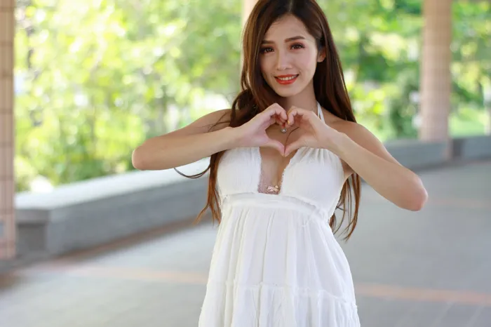 [爱美足] NO.039 Go Go 白色小禮服 高跟美腿外拍 街拍#[106P]-6