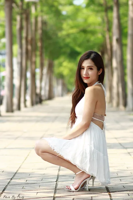 [爱美足] NO.039 Go Go 白色小禮服 高跟美腿外拍 街拍#[106P]-6