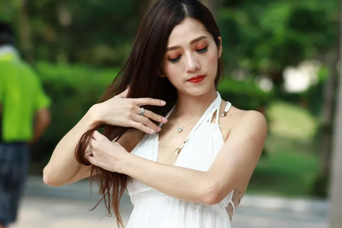 [爱美足] NO.039 Go Go 白色小禮服 高跟美腿外拍 街拍#[106P]-10