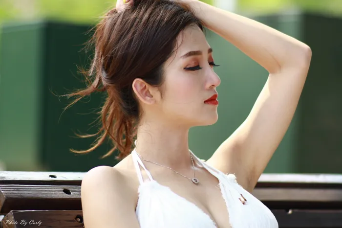 [爱美足] NO.039 Go Go 白色小禮服 高跟美腿外拍 街拍#[106P]-9