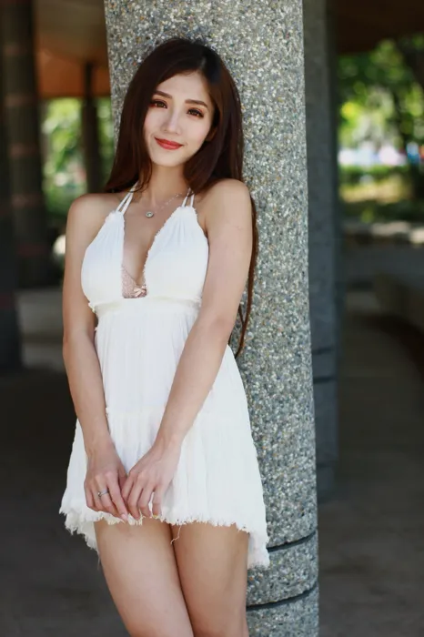 [爱美足] NO.039 Go Go 白色小禮服 高跟美腿外拍 街拍#[106P]-4