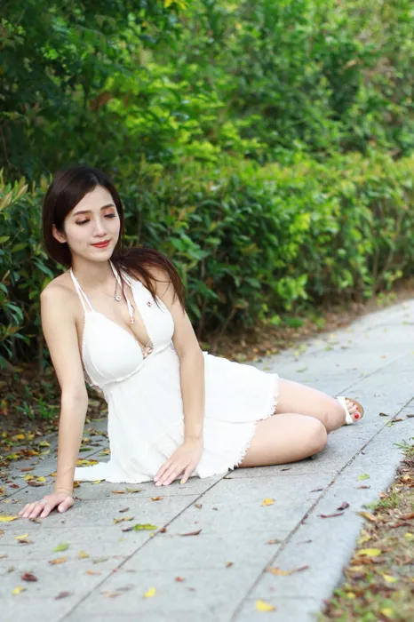 [爱美足] NO.039 Go Go 白色小禮服 高跟美腿外拍 街拍#[106P]-7