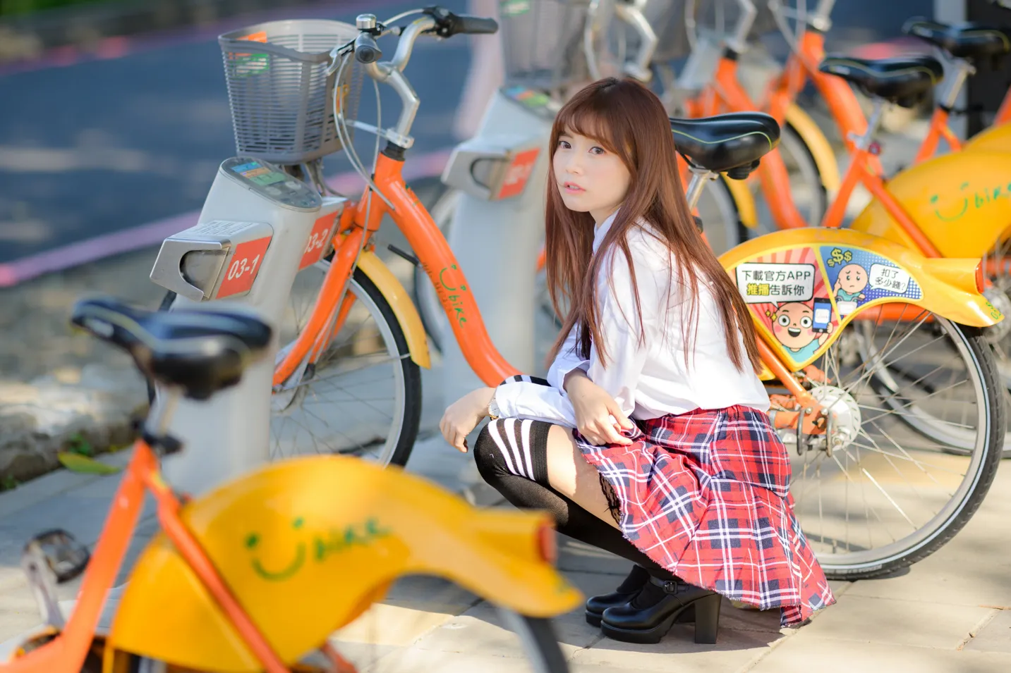 [爱美足] NO.233 学生制服高跟 街拍#[105P]-6