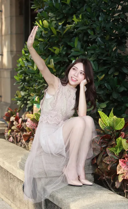 [Mzsock] NO.097 Lin Zhirong small dress high heels beautiful legs outdoor shot street photography#[88P]-5