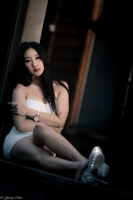 [爱美足] NO.076  吴小葵 纯白小礼服 高跟美腿外拍 街拍#[34P]-10