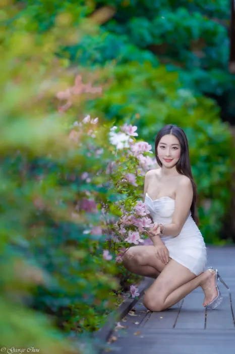 [爱美足] NO.076  吴小葵 纯白小礼服 高跟美腿外拍 街拍#[34P]-4