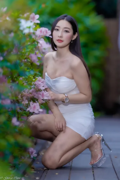 [爱美足] NO.076  吴小葵 纯白小礼服 高跟美腿外拍 街拍#[34P]-2