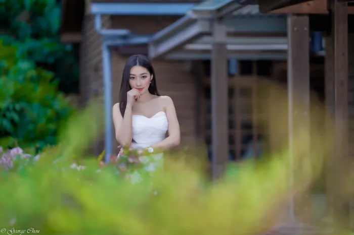 [爱美足] NO.076  吴小葵 纯白小礼服 高跟美腿外拍 街拍#[34P]-3