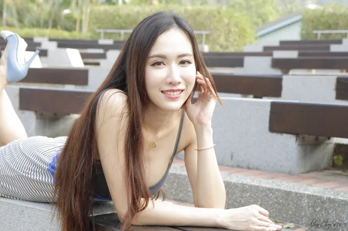 [爱美足] NO.048 Dora妍希 飄逸洋裝 高跟美腿外拍 街拍#[51P]-3