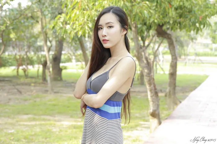 [爱美足] NO.048 Dora妍希 飄逸洋裝 高跟美腿外拍 街拍#[51P]-10