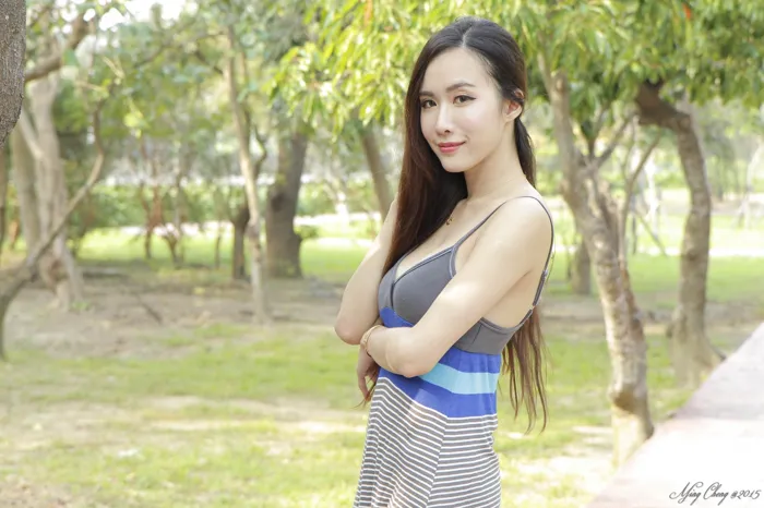 [爱美足] NO.048 Dora妍希 飄逸洋裝 高跟美腿外拍 街拍#[51P]-1