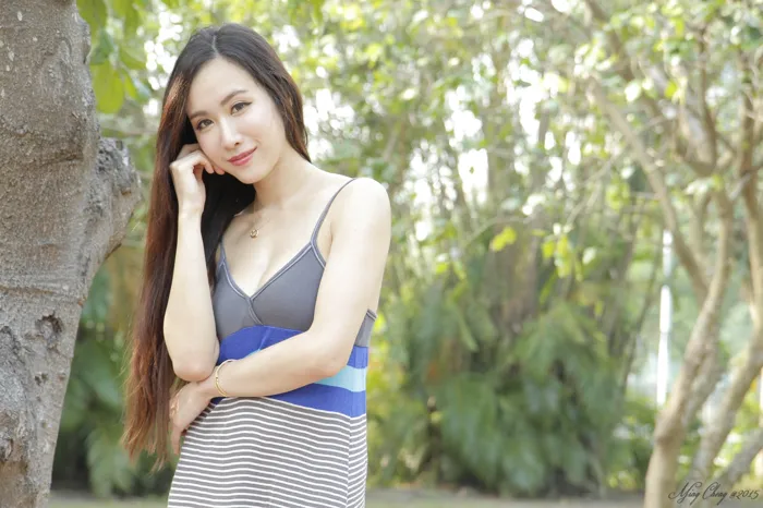 [爱美足] NO.048 Dora妍希 飄逸洋裝 高跟美腿外拍 街拍#[51P]-3