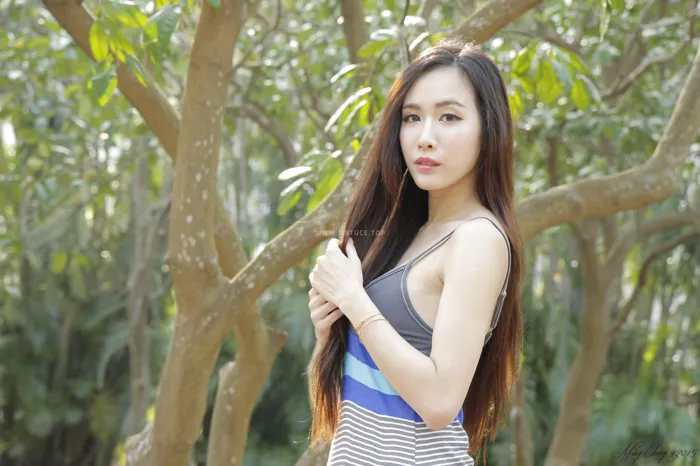 [爱美足] NO.048 Dora妍希 飄逸洋裝 高跟美腿外拍 街拍#[51P]-5