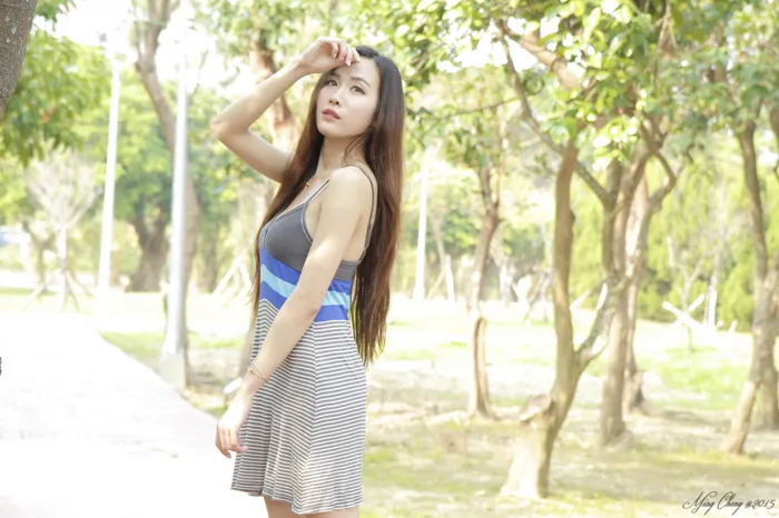 [爱美足] NO.048 Dora妍希 飄逸洋裝 高跟美腿外拍 街拍#[51P]-7