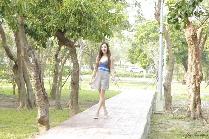 [爱美足] NO.048 Dora妍希 飄逸洋裝 高跟美腿外拍 街拍#[51P]-10