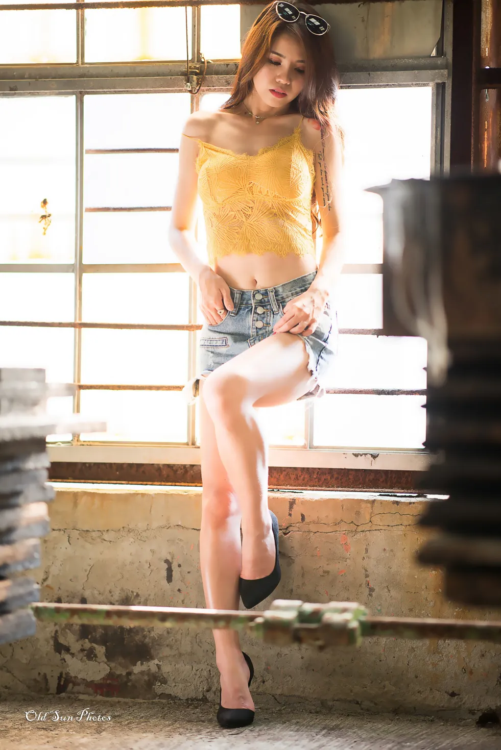 [爱美足] NO.192 Debby Chiu 露肚牛仔短裤高跟美腿 街拍#[53P]-4