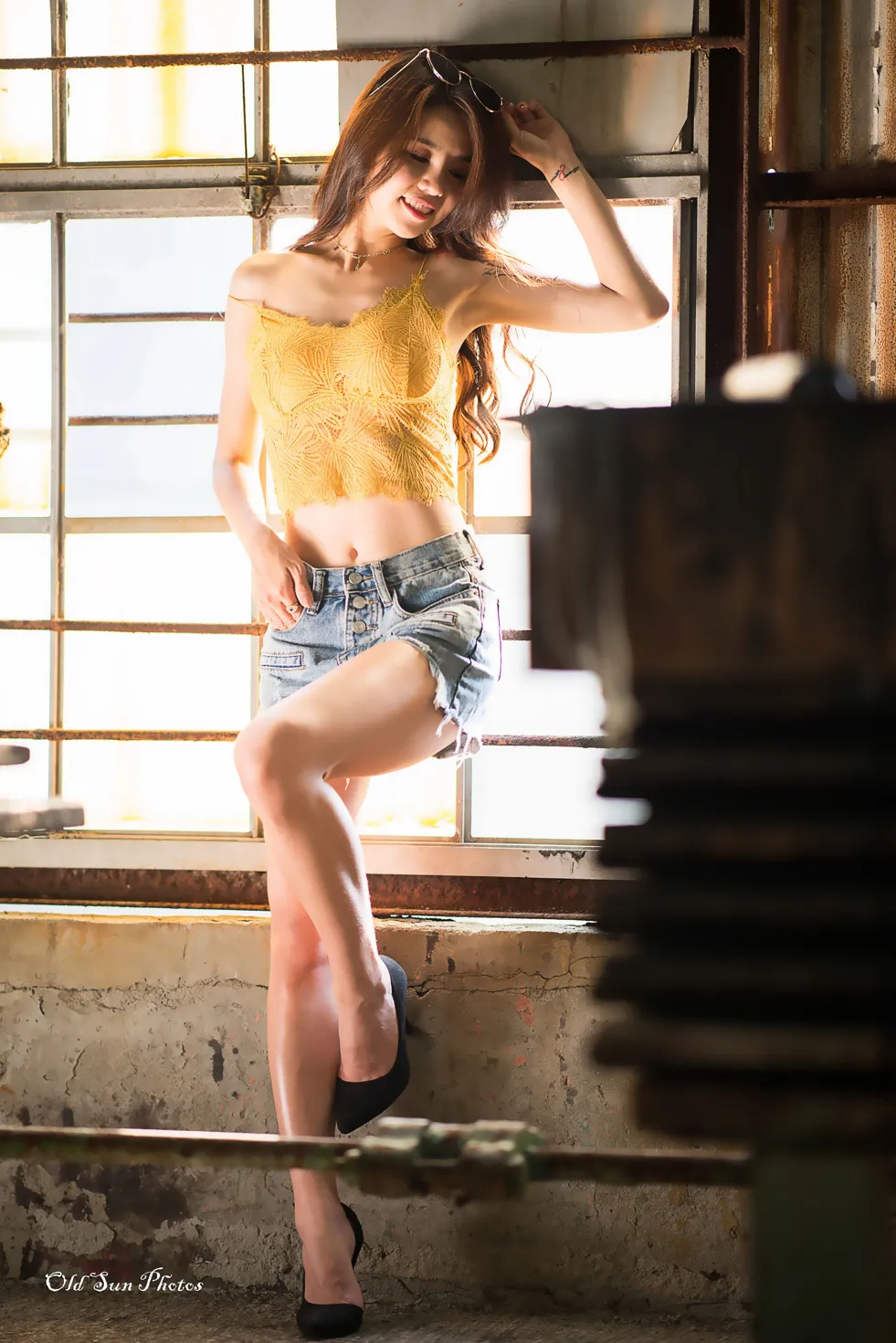 [爱美足] NO.192 Debby Chiu 露肚牛仔短裤高跟美腿 街拍#[53P]-7