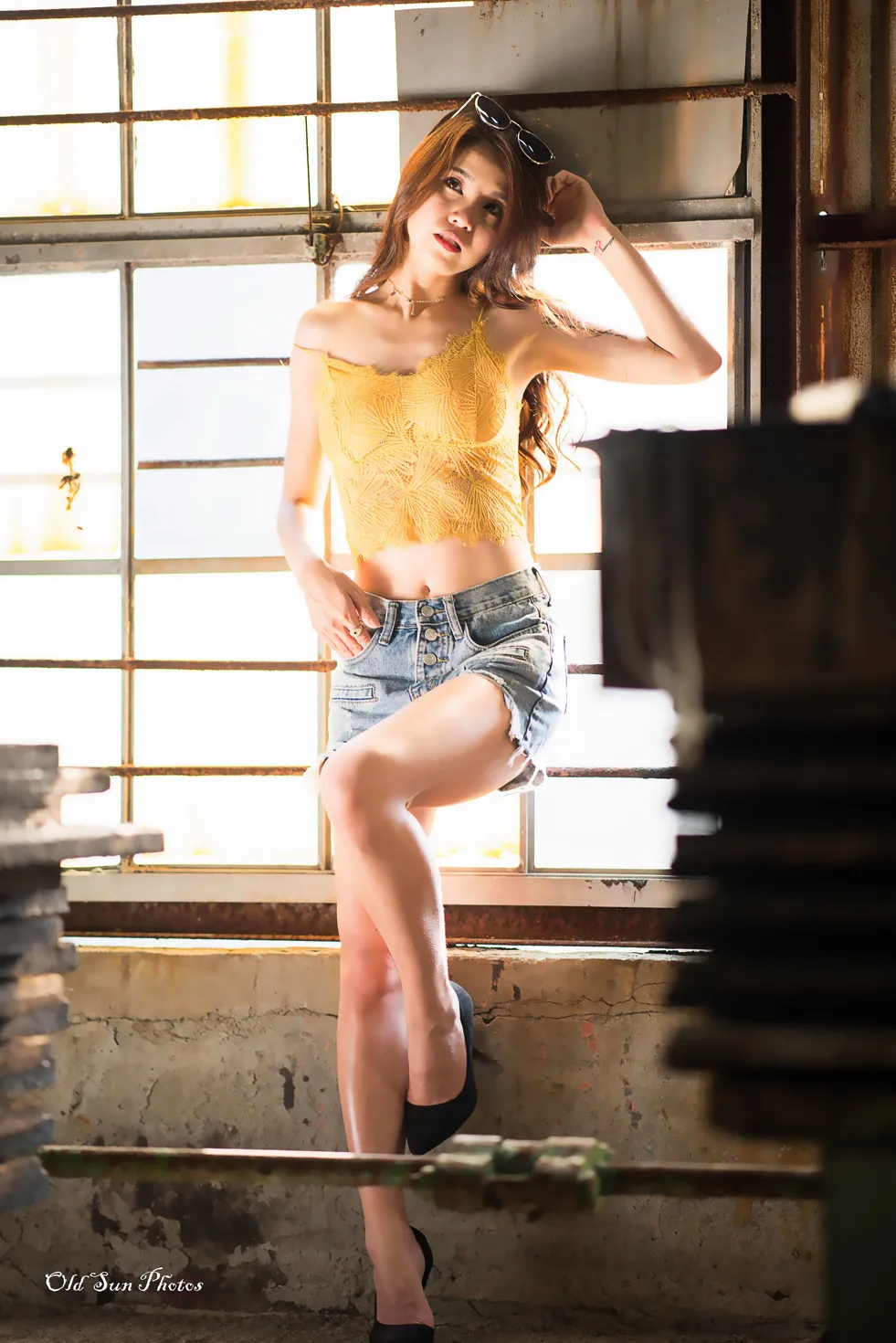 [爱美足] NO.192 Debby Chiu 露肚牛仔短裤高跟美腿 街拍#[53P]-10