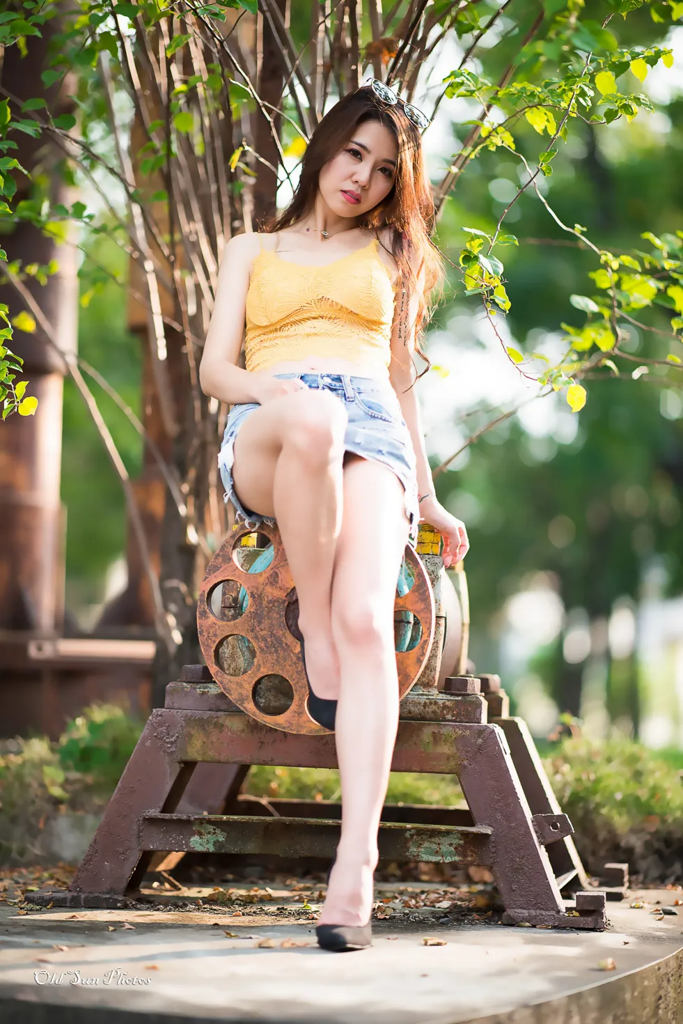[爱美足] NO.192 Debby Chiu 露肚牛仔短裤高跟美腿 街拍#[53P]-4