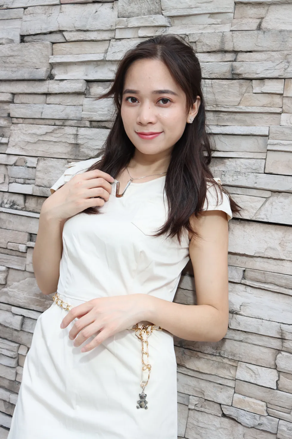 [爱美足] NO.107 Vency Shen 米色连衣裙丝袜高跟美腿 街拍#[70P]-8