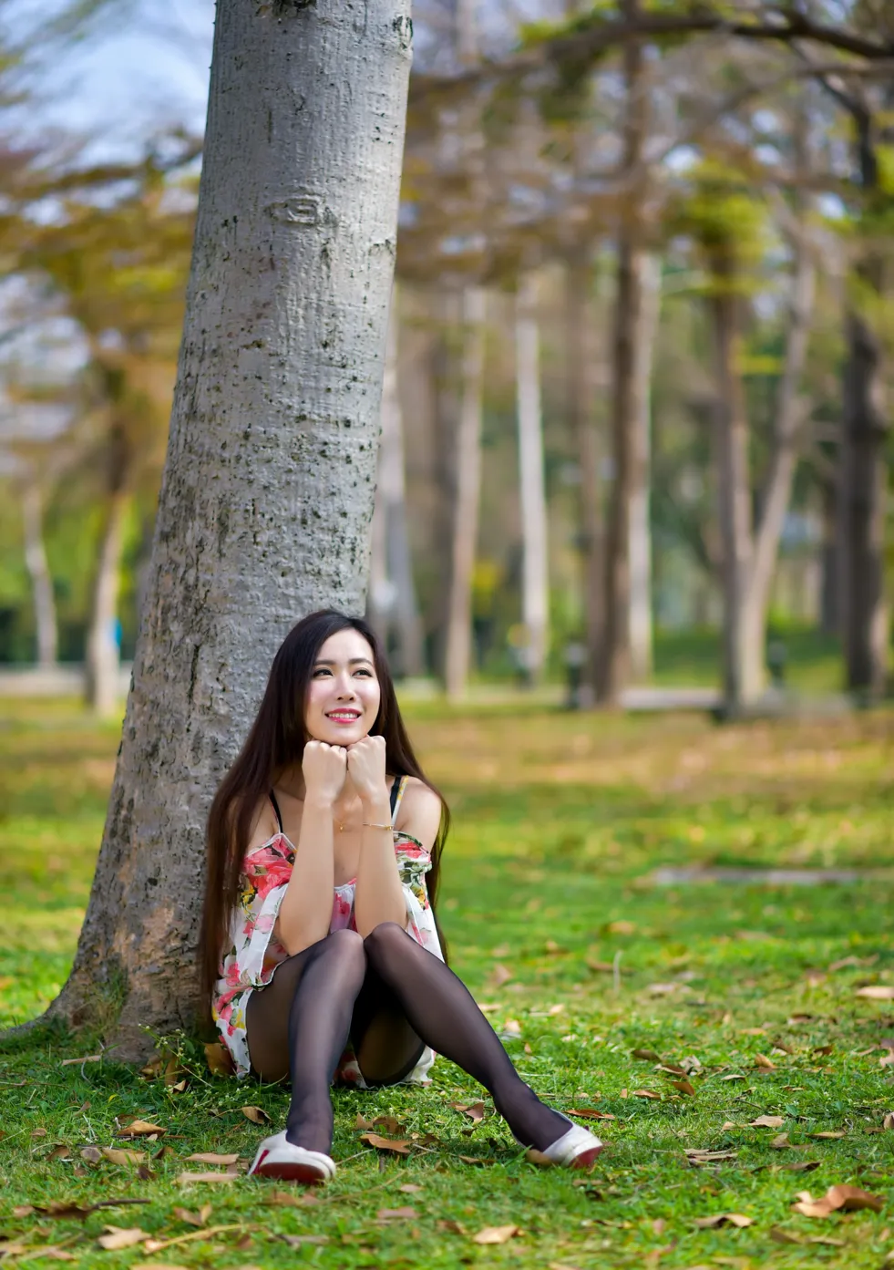 [爱美足] NO.185 妍希 吊带裤裙黑丝美腿 街拍#[27P]-1