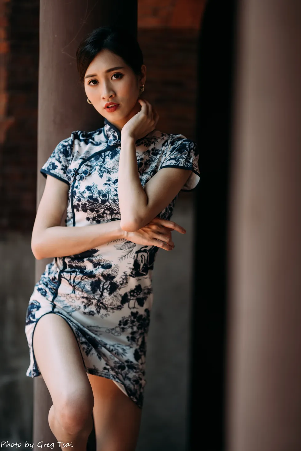 [爱美足] NO.151 张筠 短旗袍丝袜高跟美腿 街拍#[54P]-5