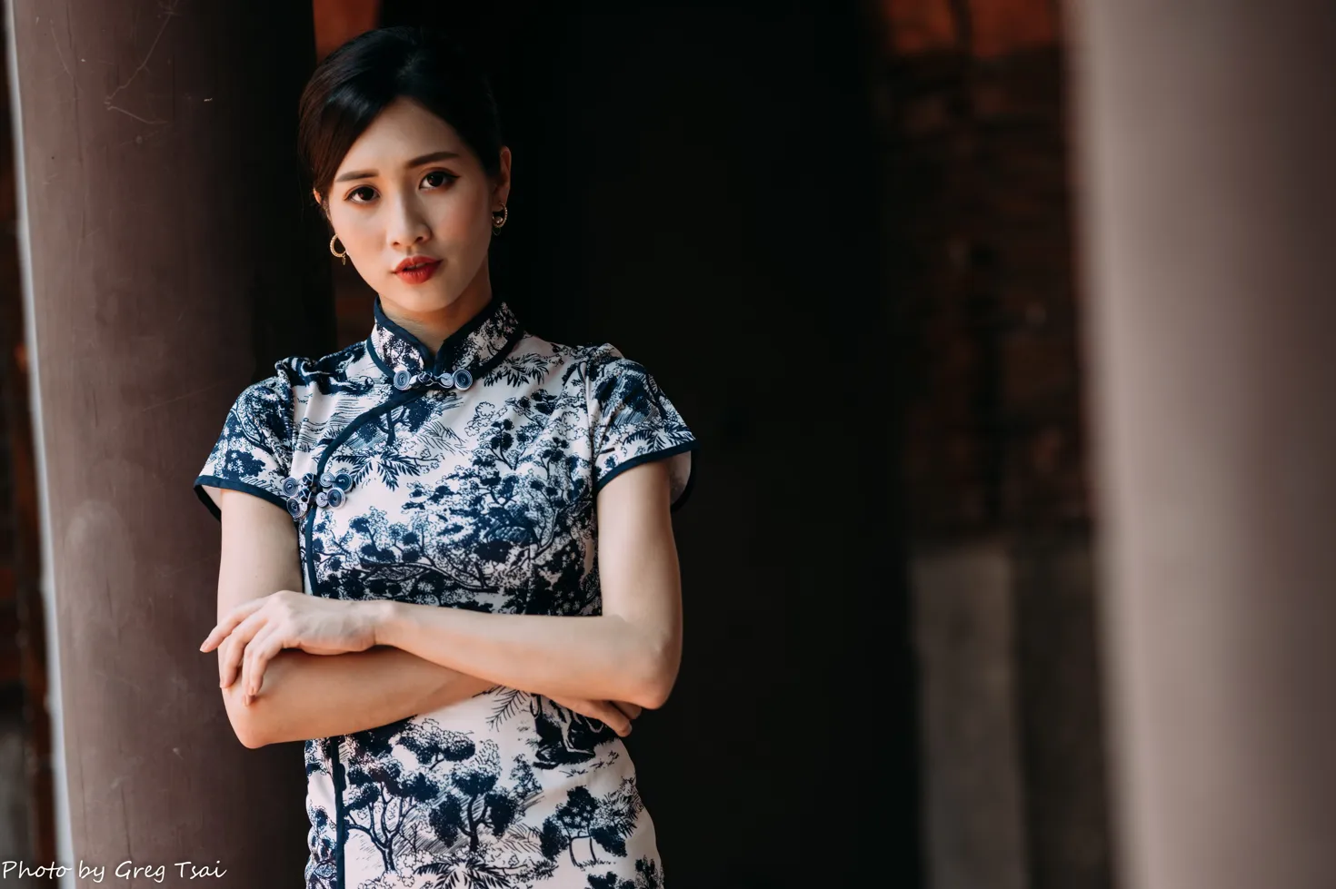 [爱美足] NO.151 张筠 短旗袍丝袜高跟美腿 街拍#[54P]-3