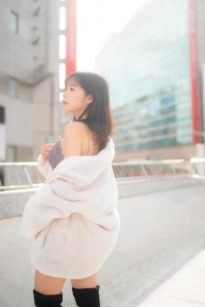 [爱美足] NO.215 YoYo 牛仔短裤长靴 街拍#[105P]-7