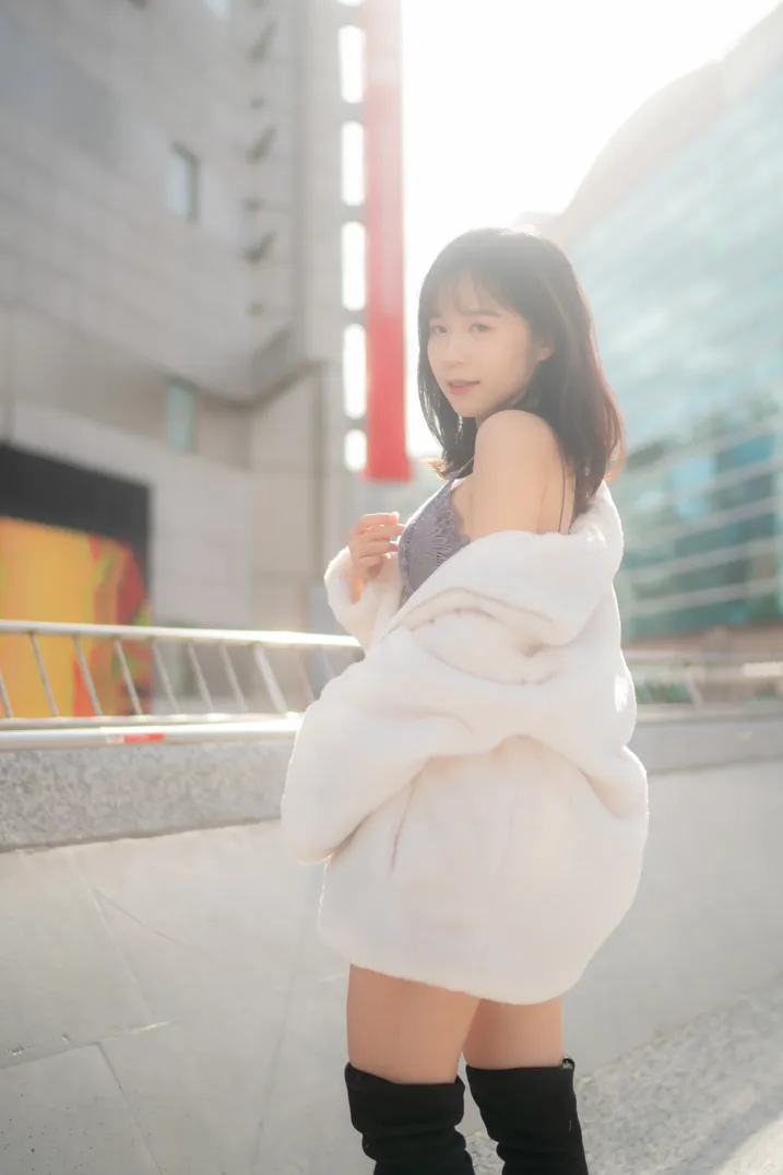 [爱美足] NO.215 YoYo 牛仔短裤长靴 街拍#[105P]-9