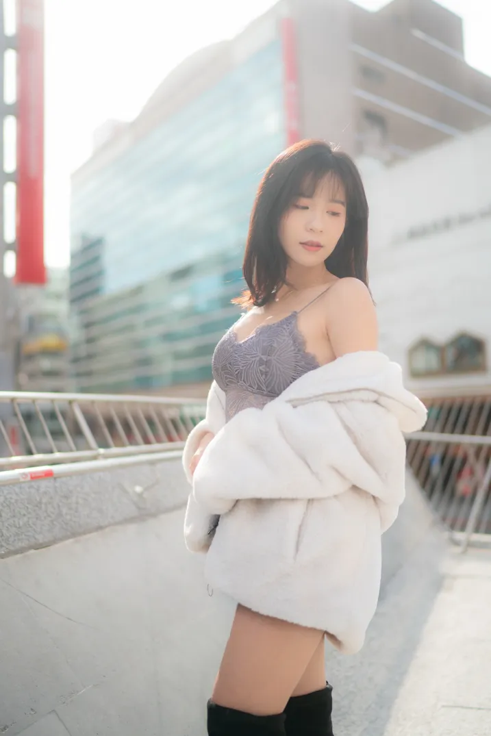 [爱美足] NO.215 YoYo 牛仔短裤长靴 街拍#[105P]-1