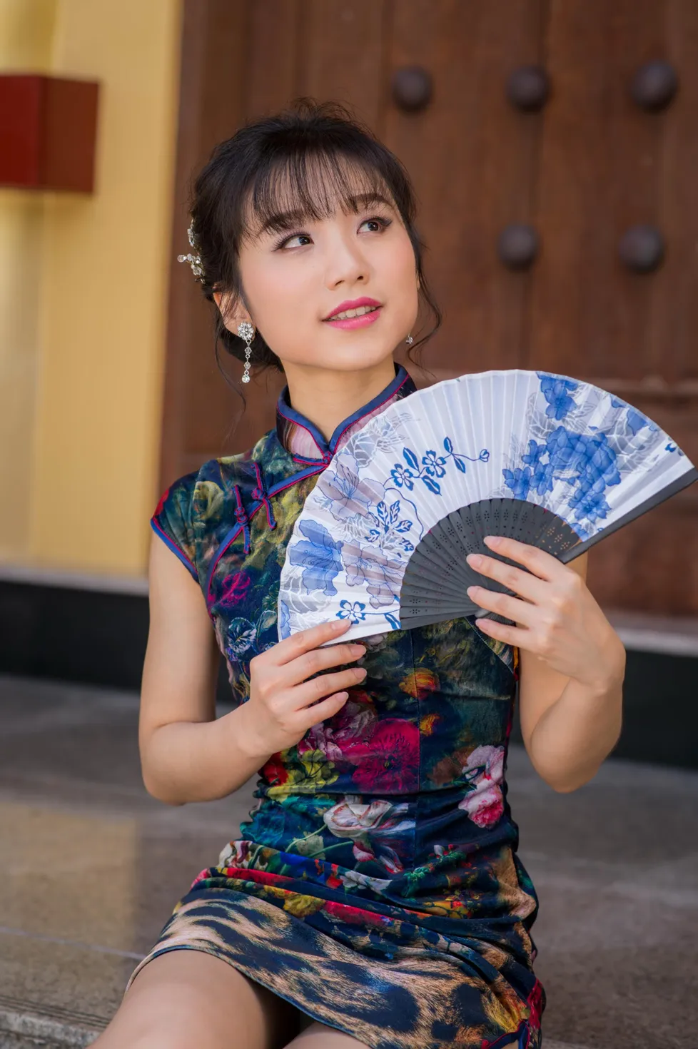 [爱美足] NO.194 余宸 短旗袍高跟美腿 街拍#[105P]-3