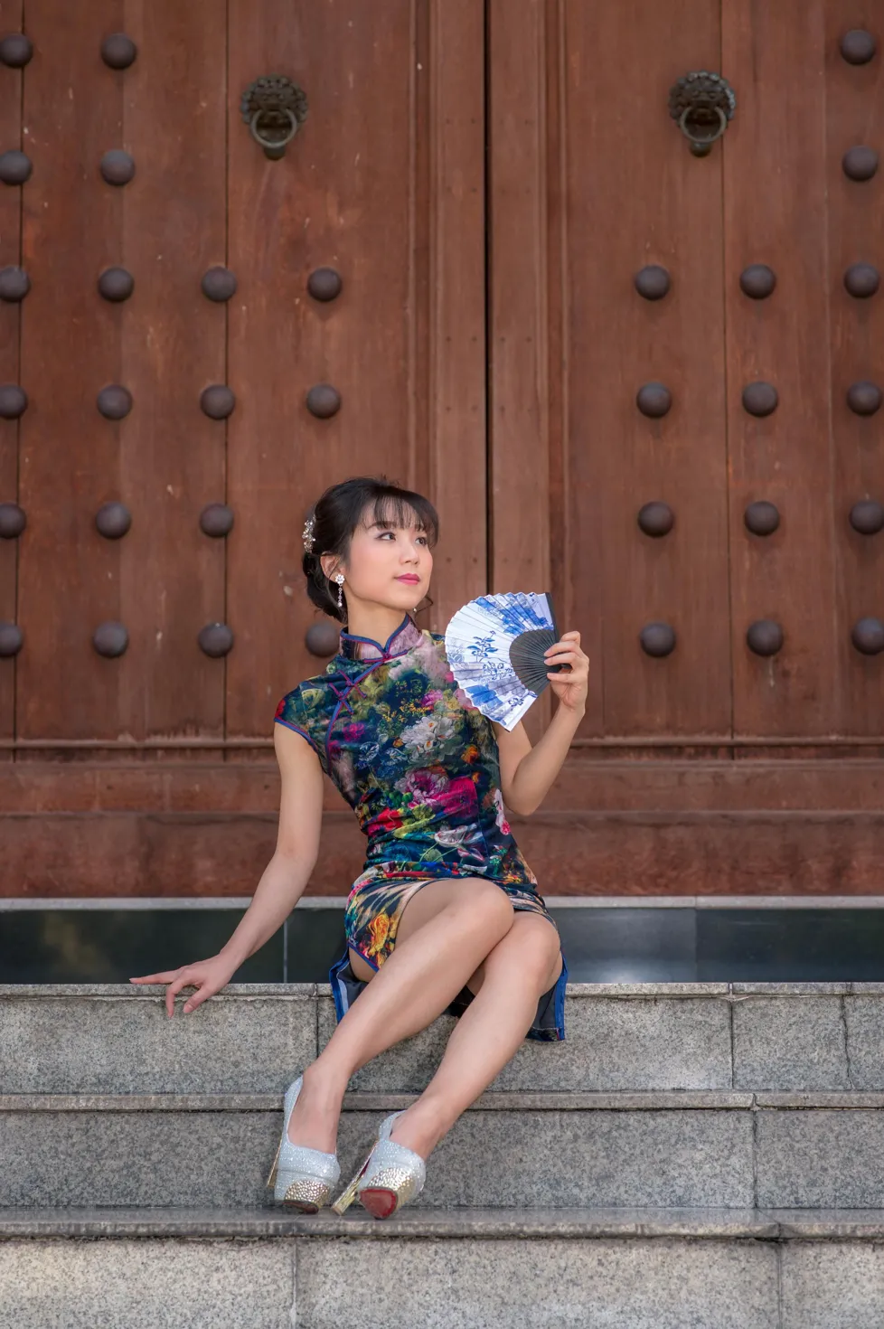 [爱美足] NO.194 余宸 短旗袍高跟美腿 街拍#[105P]-9