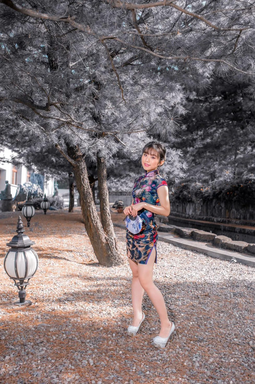 [爱美足] NO.194 余宸 短旗袍高跟美腿 街拍#[105P]-1