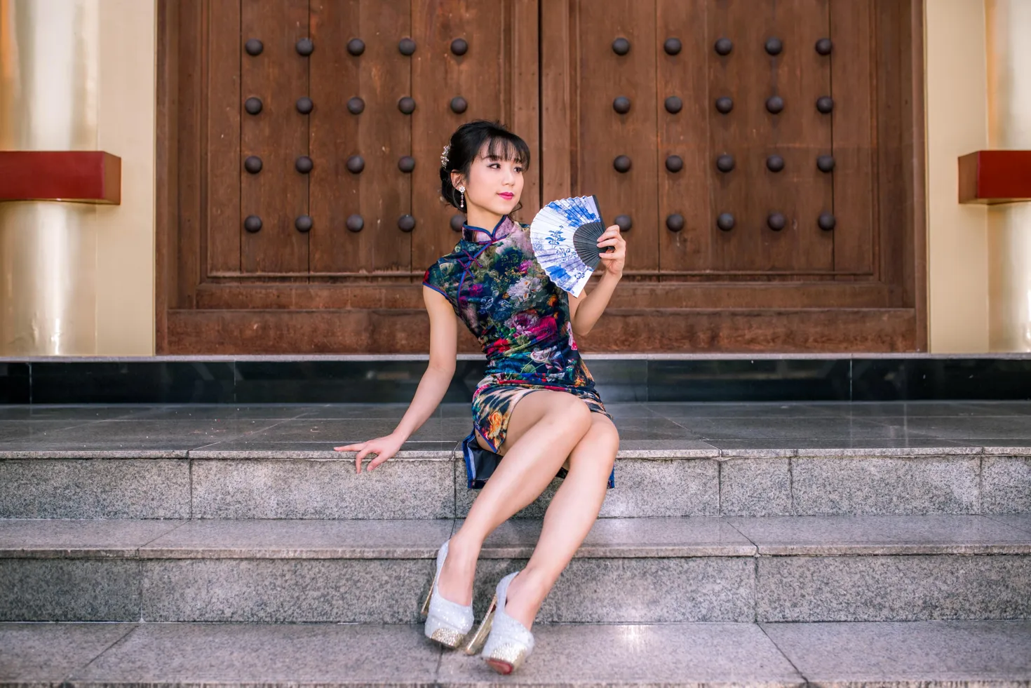 [爱美足] NO.194 余宸 短旗袍高跟美腿 街拍#[105P]-4