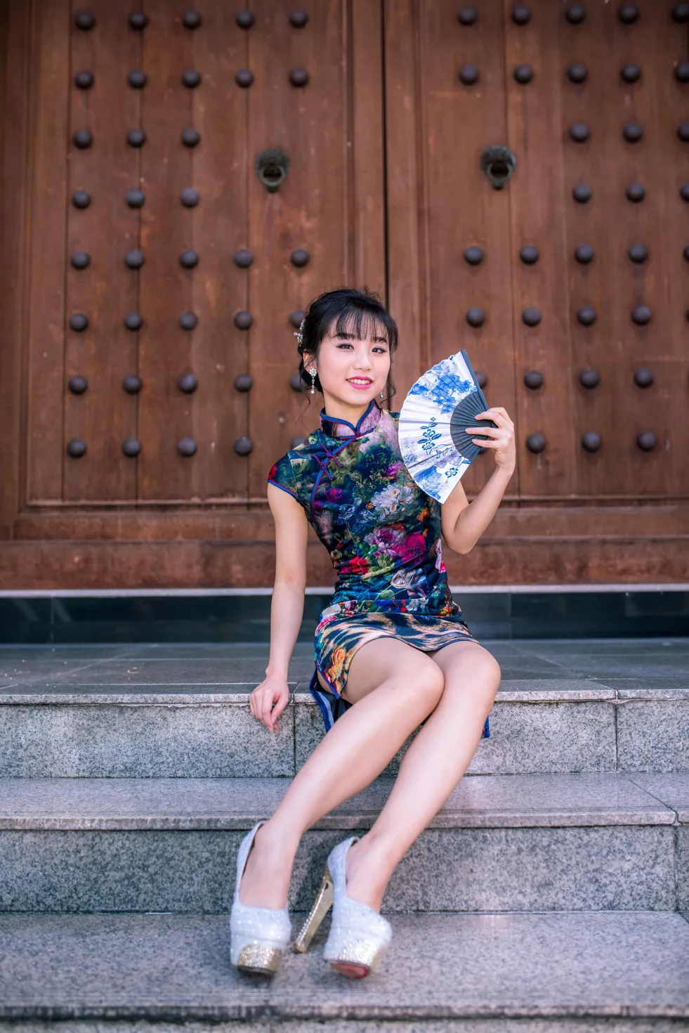 [爱美足] NO.194 余宸 短旗袍高跟美腿 街拍#[105P]-9