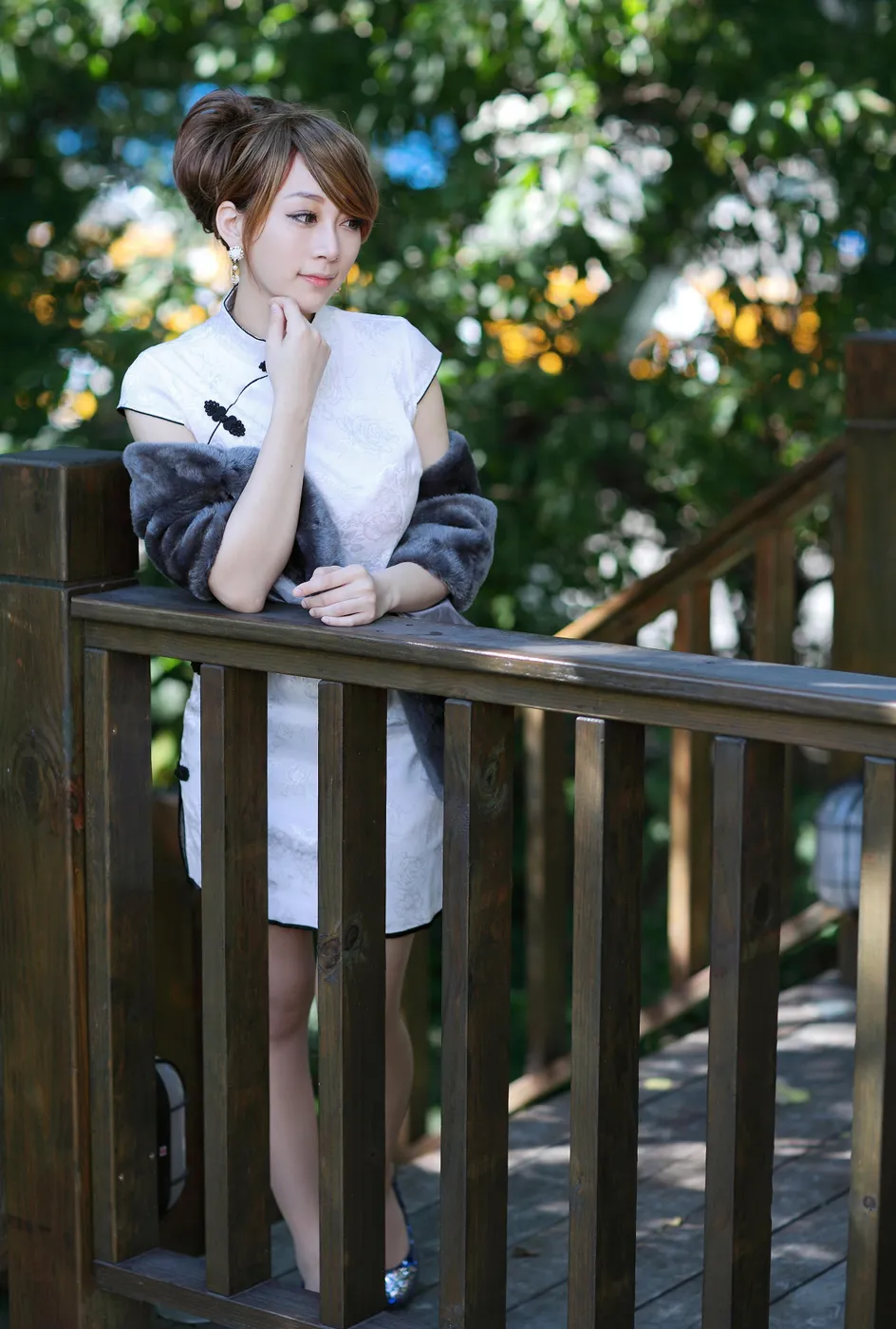 [爱美足] NO.212 小优 短旗袍丝袜高跟美腿 街拍#[78P]-1