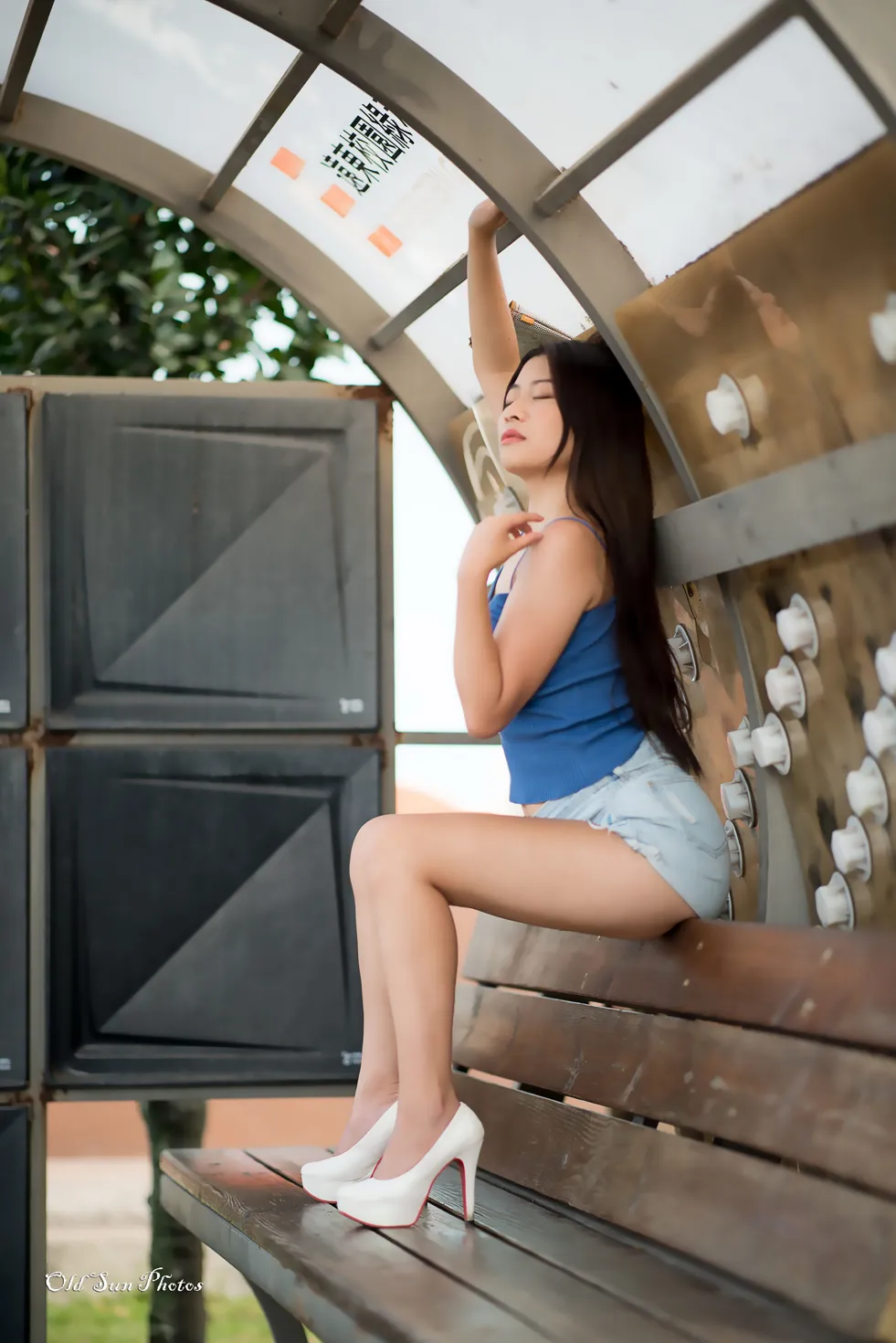 [爱美足] NO.187 张紫琳 牛仔短裤高跟美腿 街拍#[66P]-4