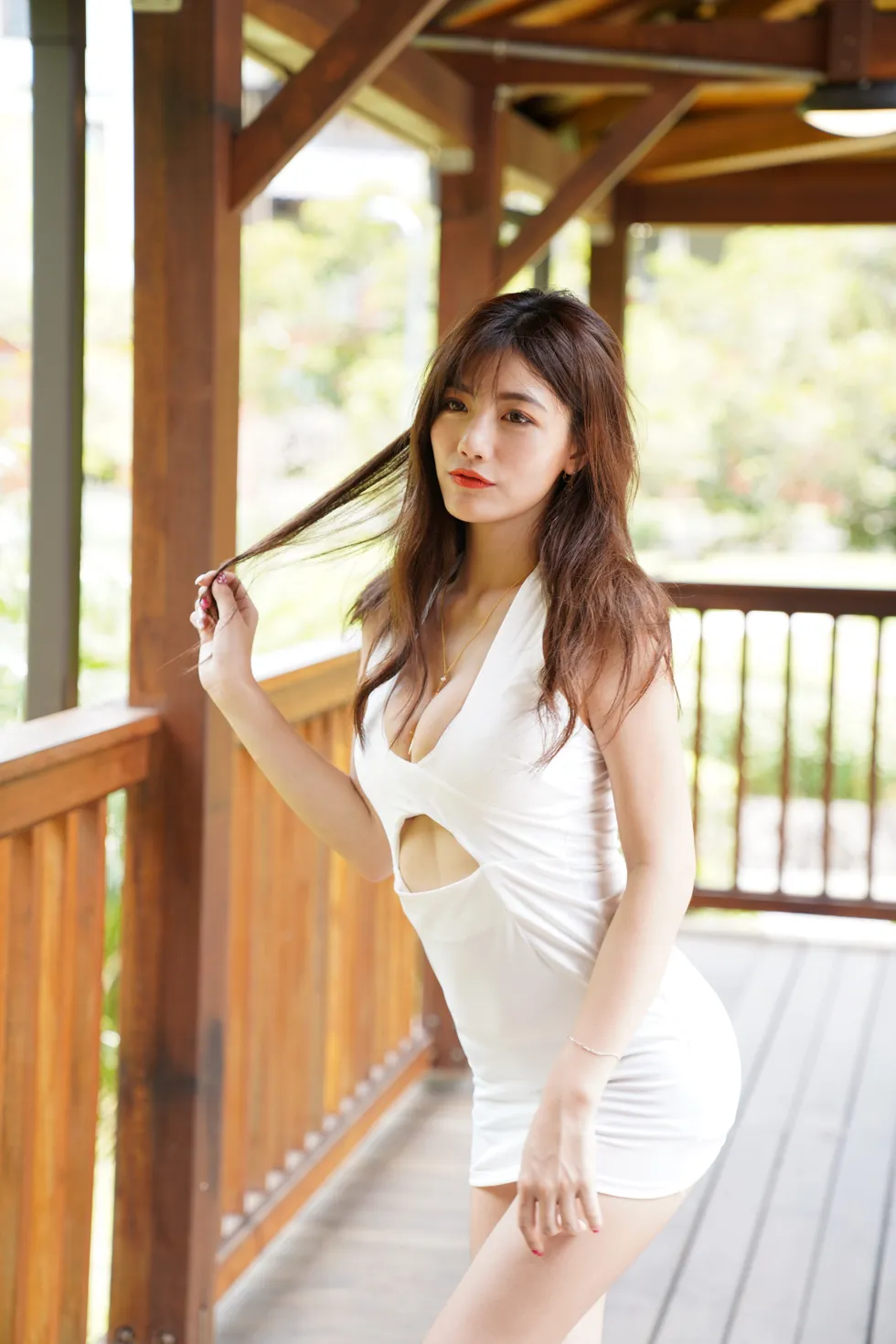 [爱美足] NO.105 陈葳 性感露肚连衣短裙高跟美腿 街拍#[81P]-8