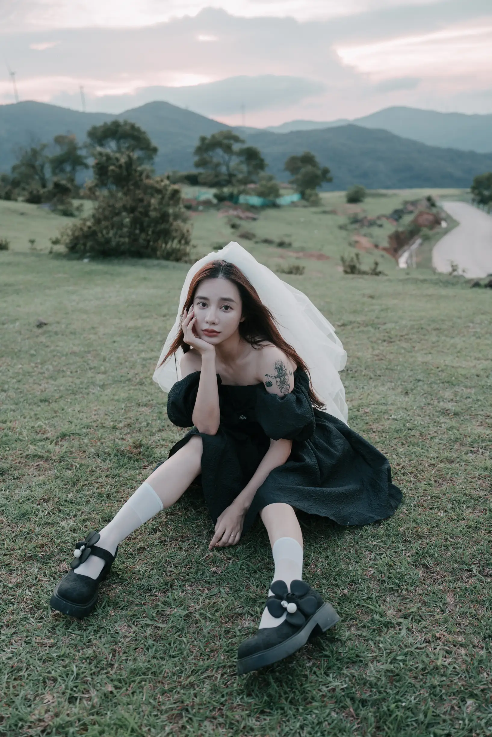 [艺图语] 2022.09.16 Vol.1964 – 渐暗时刻，黑裙白纱情绪片 姝雯同学#[39P]-3