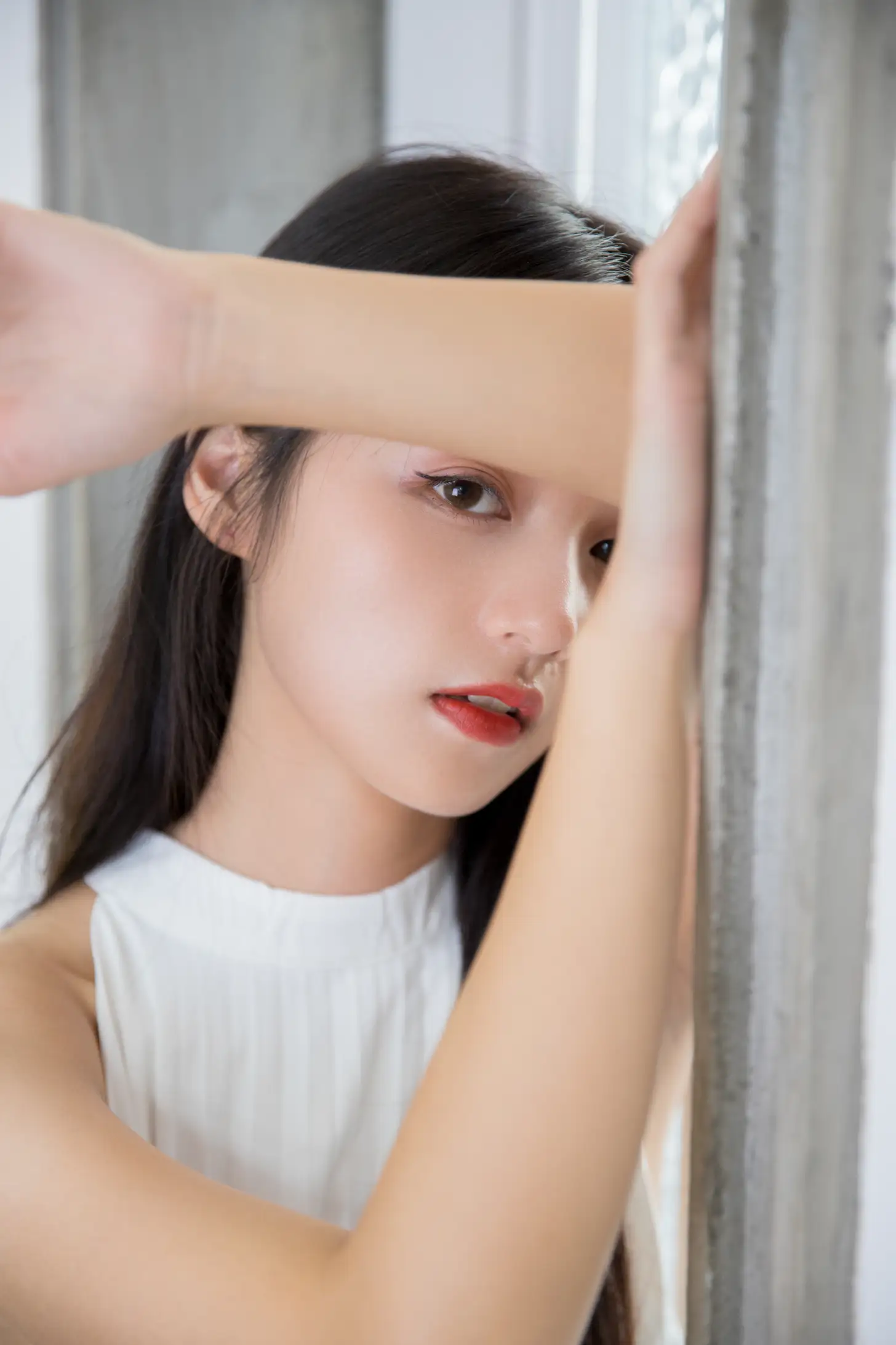 [艺图语] 2021.11.04 Vol.416 – 白色连衣裙 雨文#[22P]-1