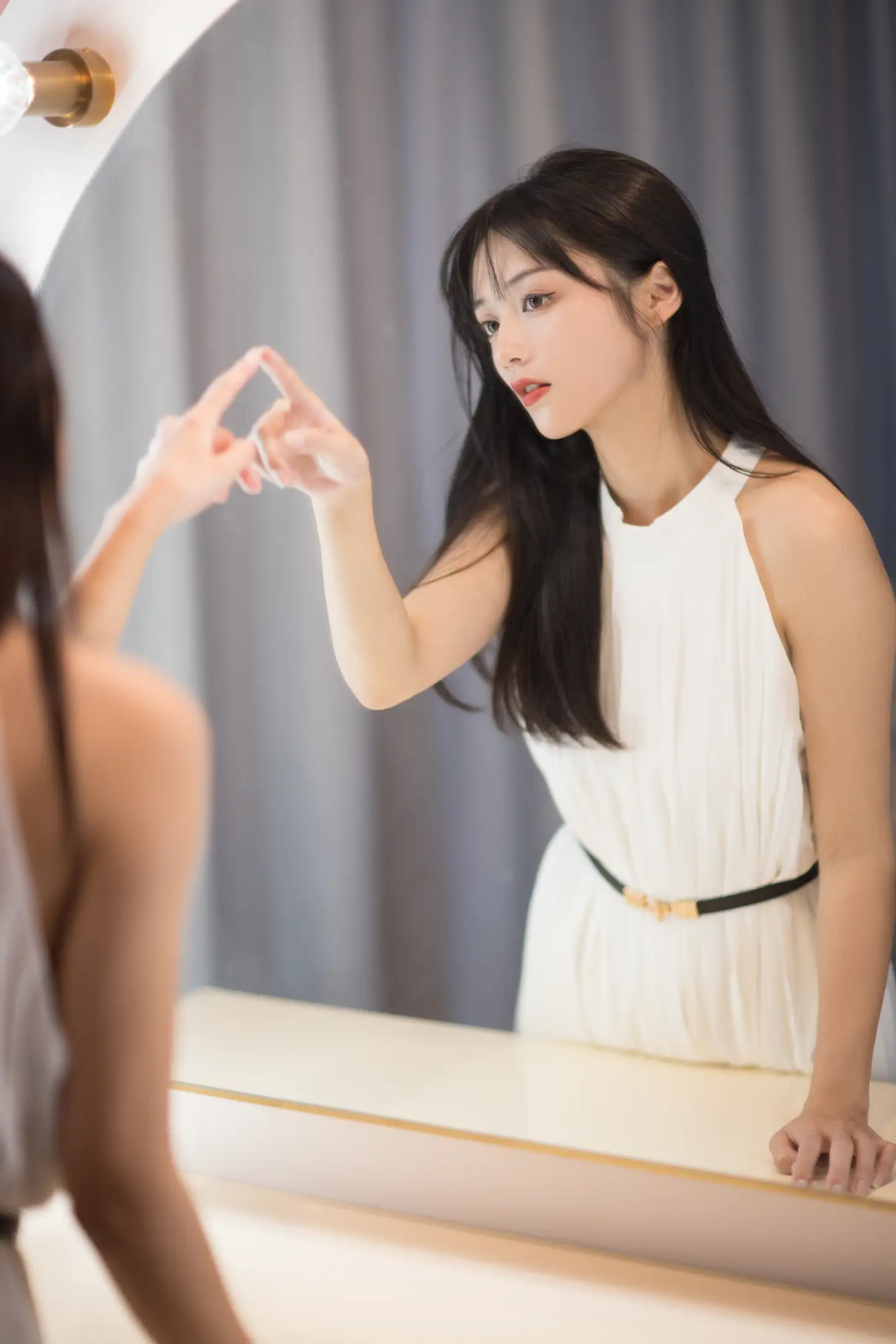 [艺图语] 2021.11.04 Vol.416 – 白色连衣裙 雨文#[22P]-8